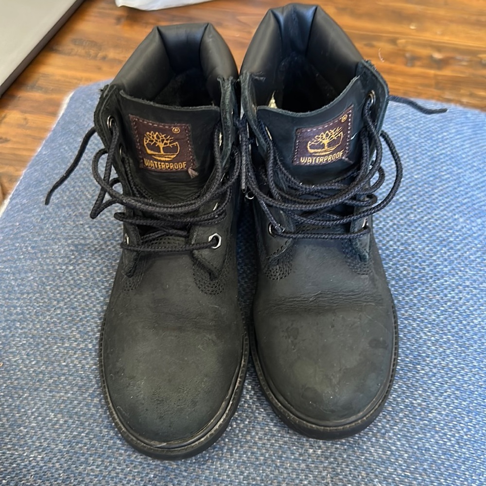 Black boys timberland winter boots